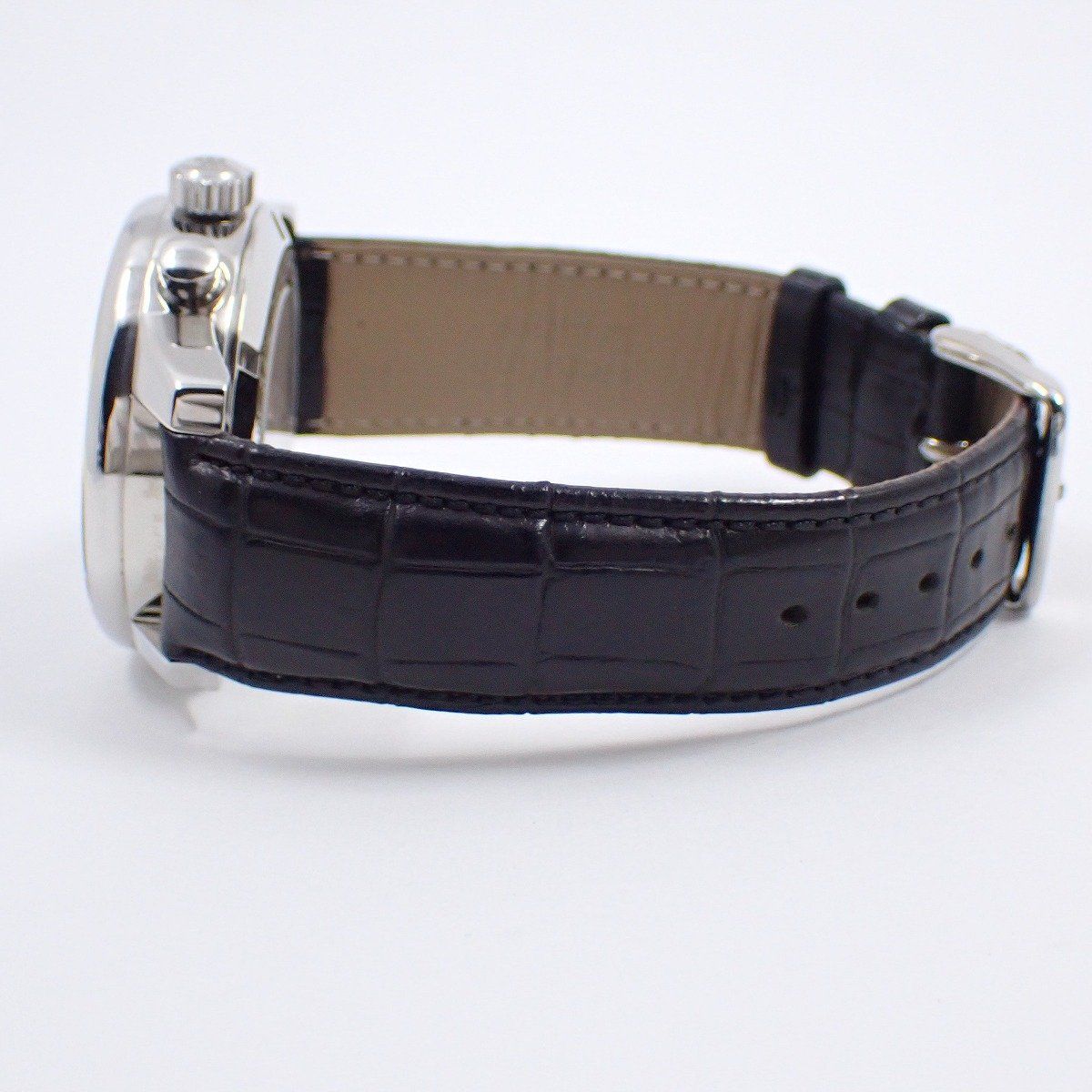  レビュートーメン エアスピードXXL クロノグラフ 自動巻き メンズ 腕時計 黒文字盤 純正革ベルト 16701 6 いおき質店 今季注目 自動巻き時計 腕時計(アナログ)