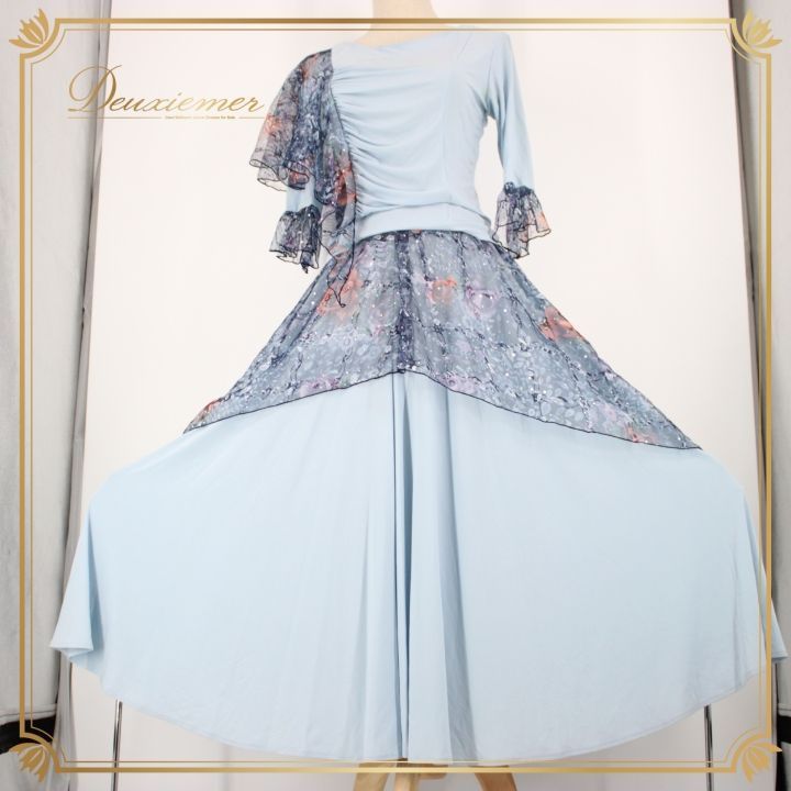 社交ダンス 衣装 スタンダード 上下セット ツーピース レッスンウェア