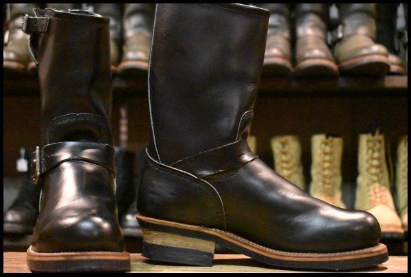 6.5 D PT 99プリント 旧シルエット 03年 レッドウィング 2268 エンジニア 黒 ブラック スチールトゥ ブーツ redwing FK 471