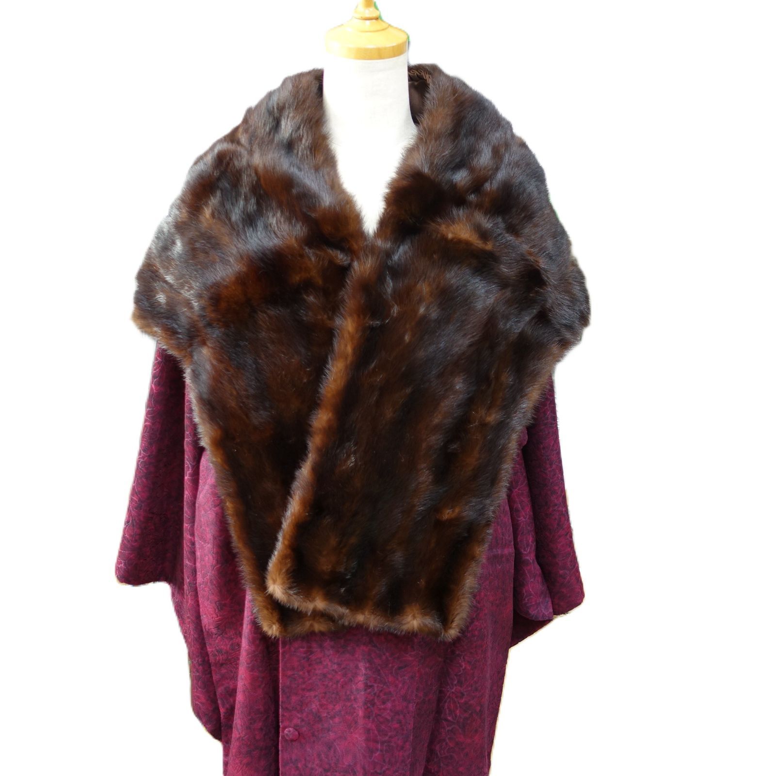 ミンク茶系 大判ショール