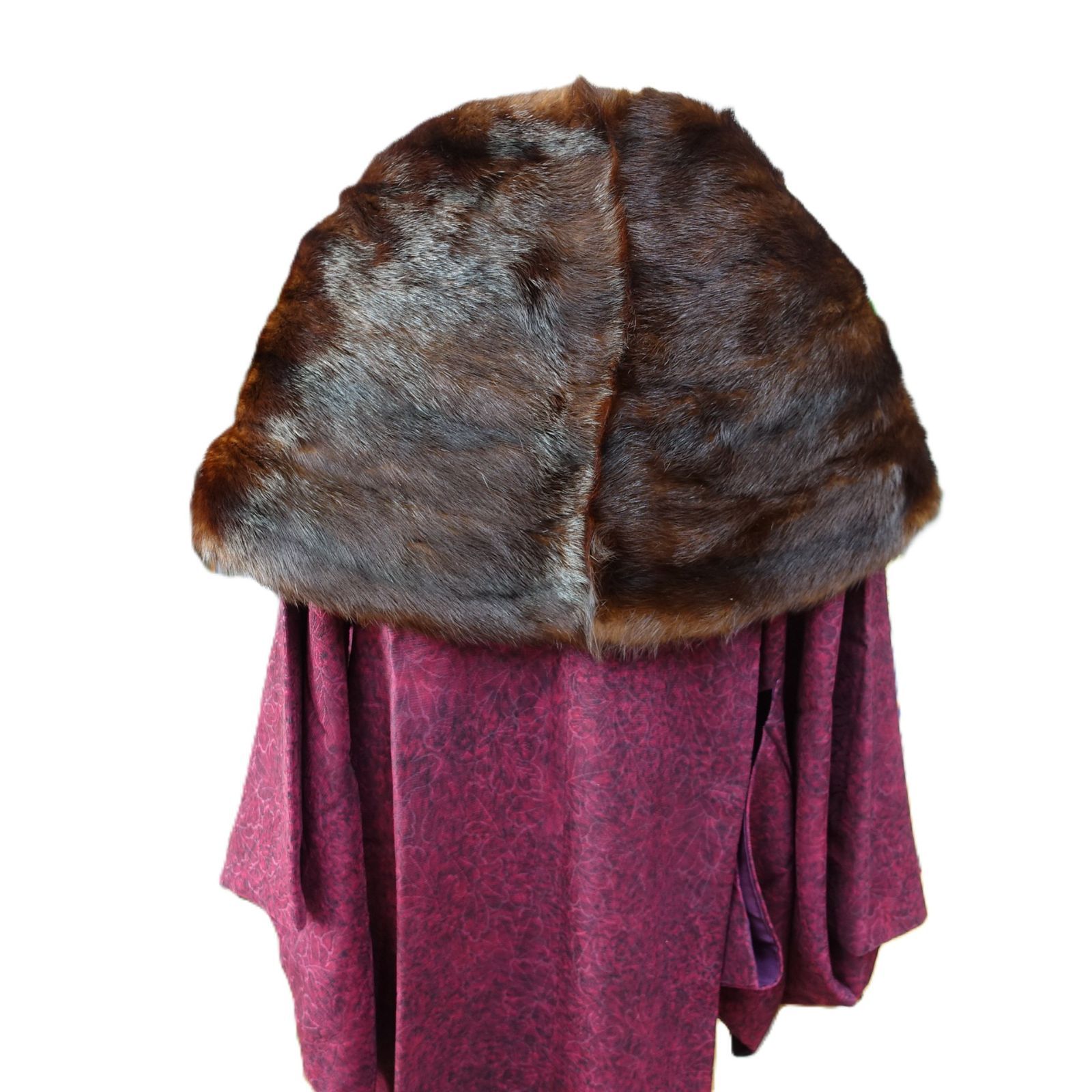 ミンク茶系 大判ショール