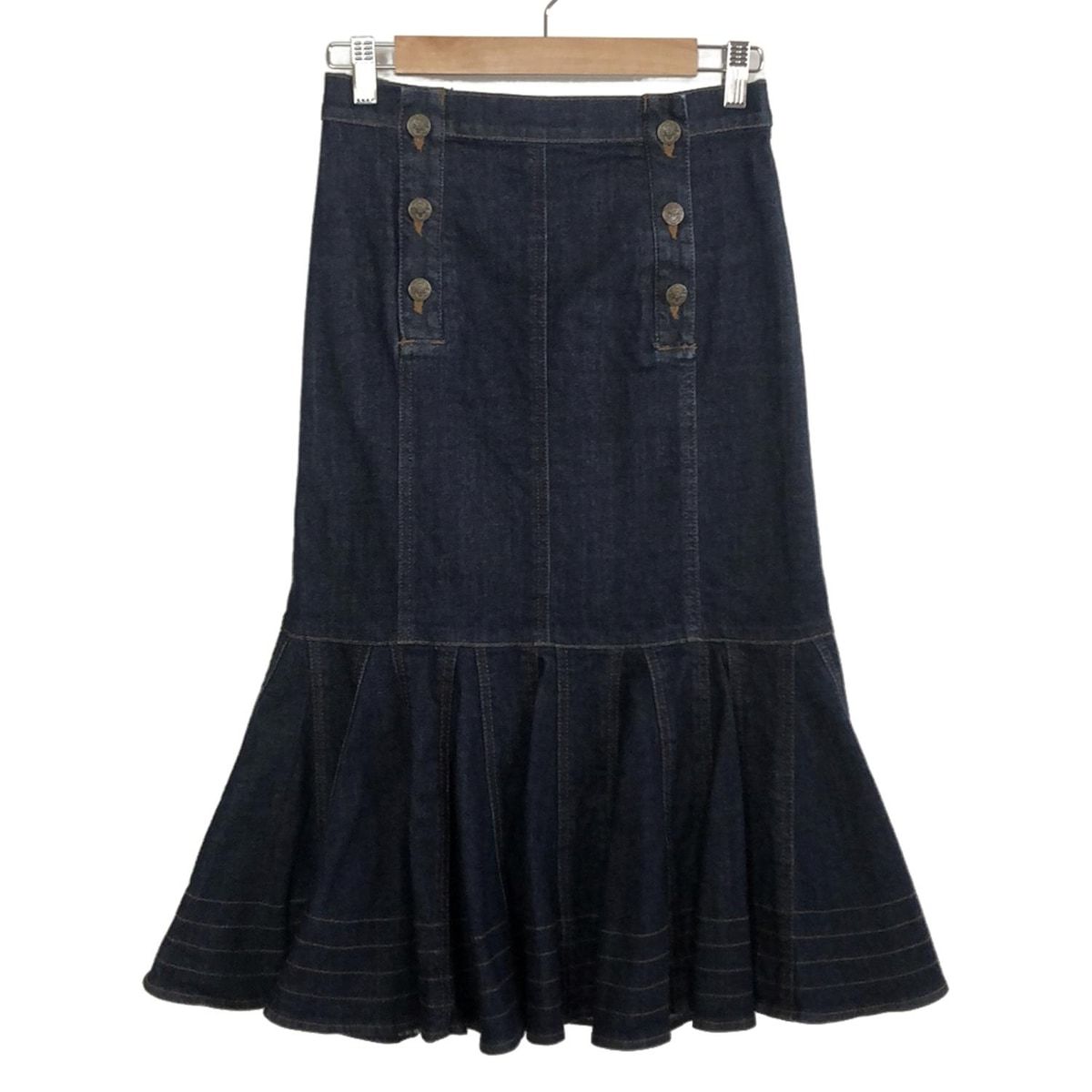 TAM ヴィヴィアンタム ロングスカート サイズ40 M レディース ダークネイビー フリル