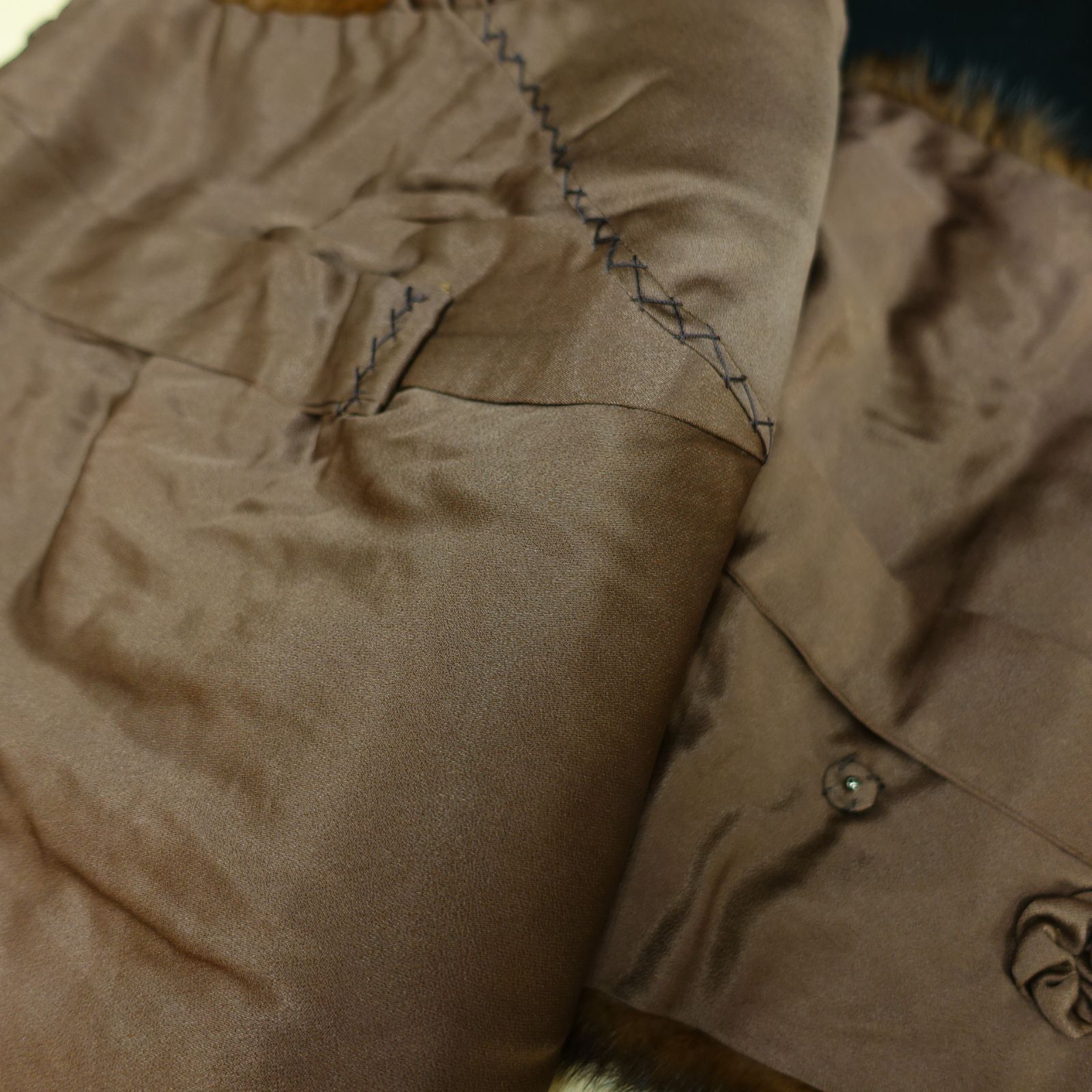  ミンク茶系 大判ショール 着物ショール 着物 浴衣