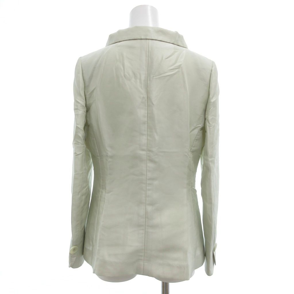 ユキトリイ YUKI TORII テーラードジャケット 38 緑 グリーン フリル襟