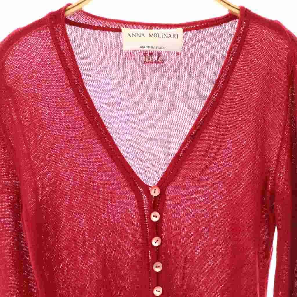 アンナモリナーリ ANNA MOLINARI ニット カーディガン Vネック I40