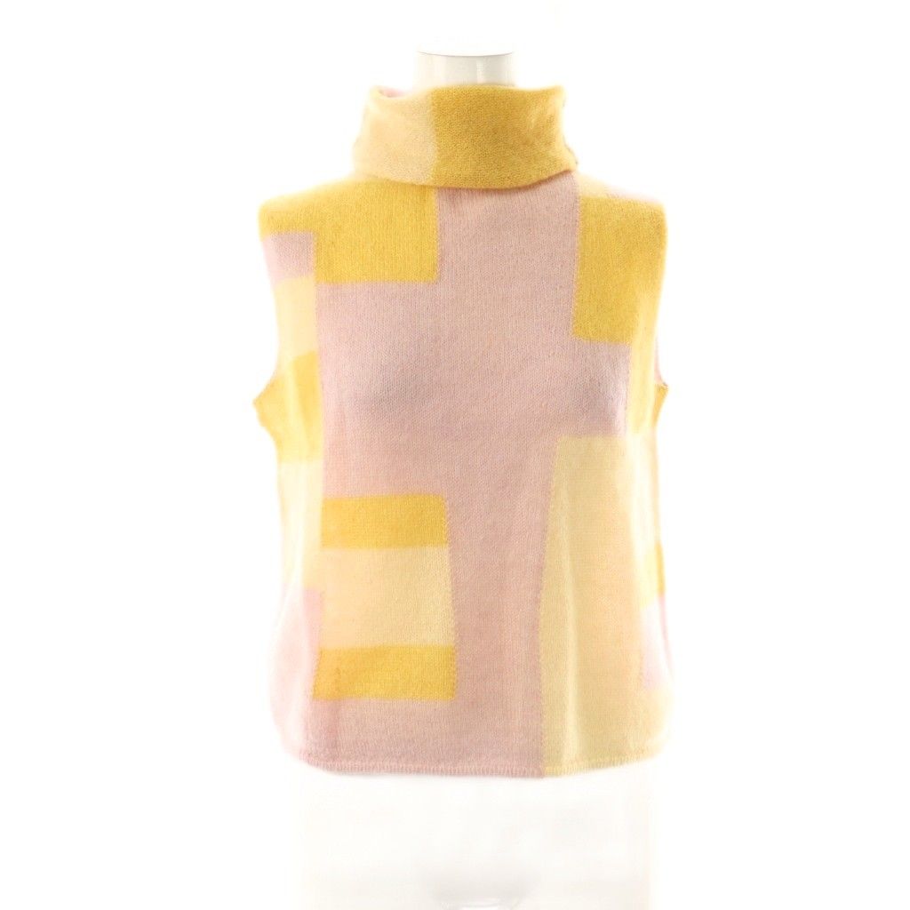 チヴィディーニ ニット ベスト モヘヤ 40 ピンク イエロー マルチ ES GY 57
