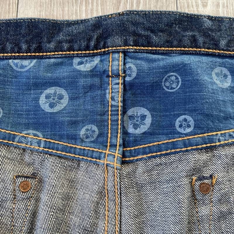 MOMOTARO Jeans Selvedge Denim Tag W48 Loose Fit Wide Straight Made