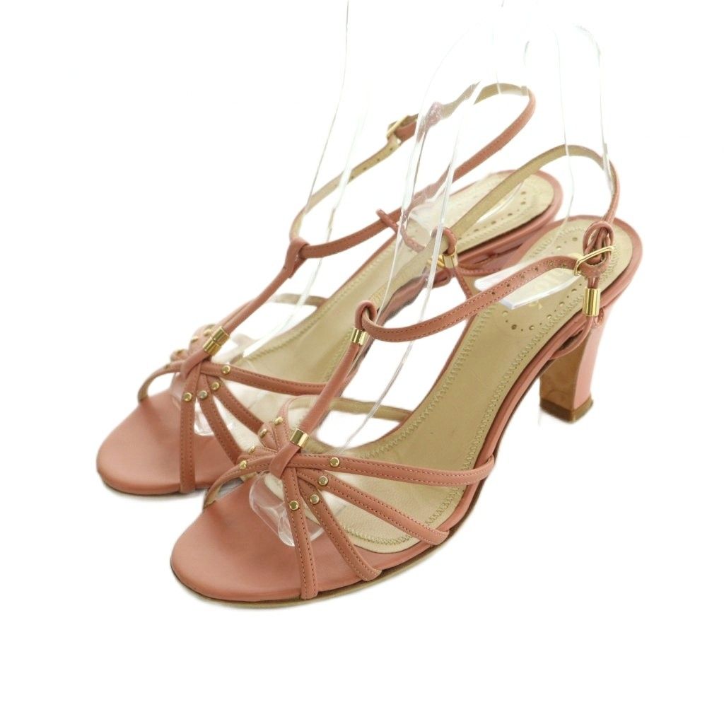 クロエ CHLOE サンダル ストラップ 34.5 21.5cm ピンク CH0029 /MI