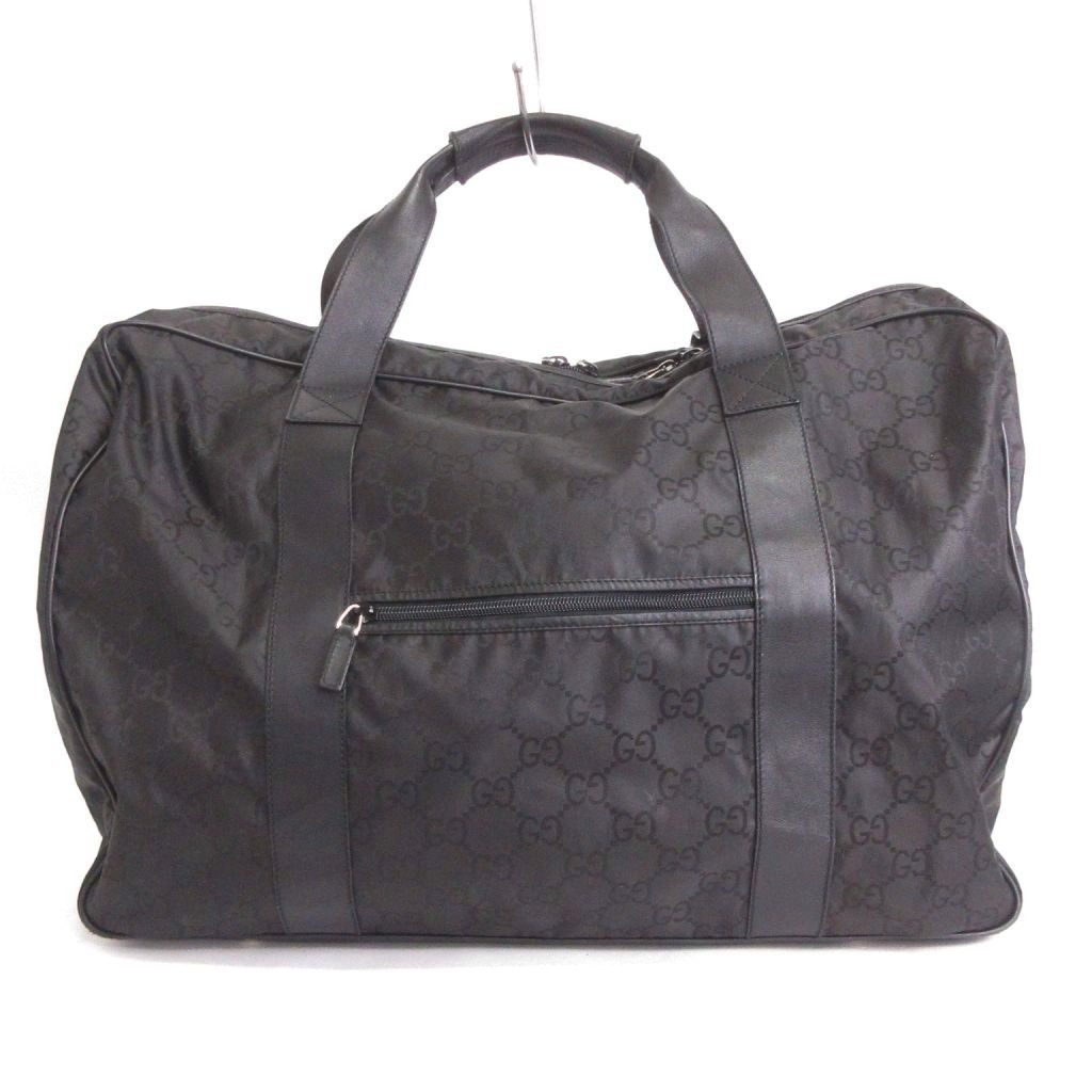 グッチ GUCCI ボストンバッグ ナイロン GG柄 112270 213317 黒 ブラック 鞄 AA