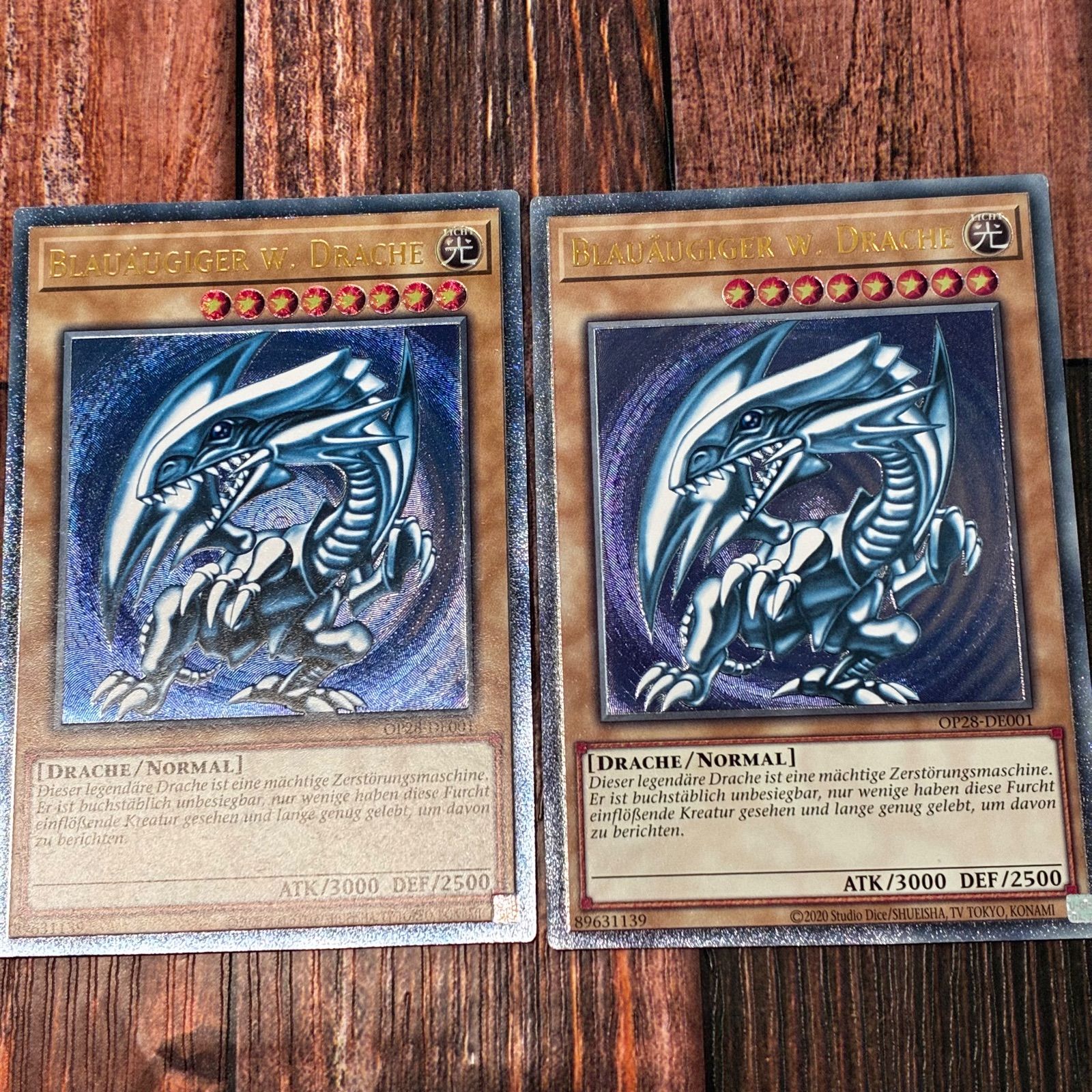 武*ぶ様 【ドイツ語EU版青艶】青眼の白龍 レリーフ OTS28 OP28 武*ぶ様