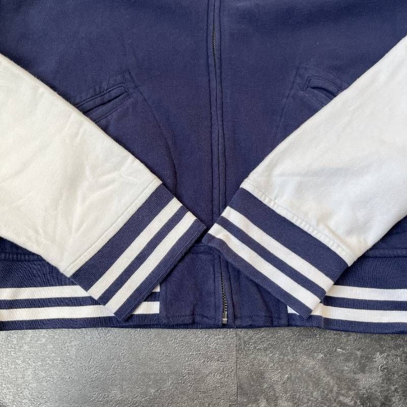 ポロ　ラルフローレン　ネイビー スタジャン　美品　150 M ビッグポニー Polo Ralph Lauren Big Pony Embroidered Sweat Varsity Jacket Men's