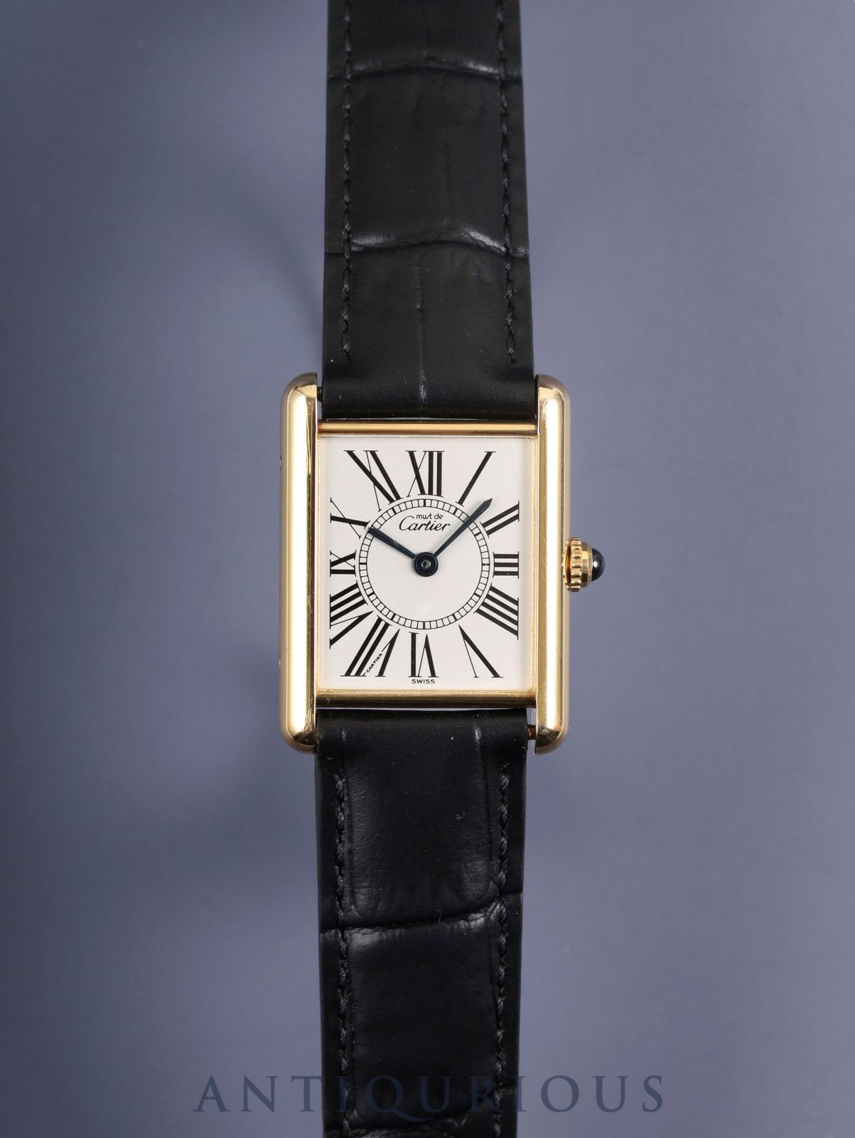 カルティエ マストタンク LM 590005 クォーツ Cal.690 SV925 革 純正D