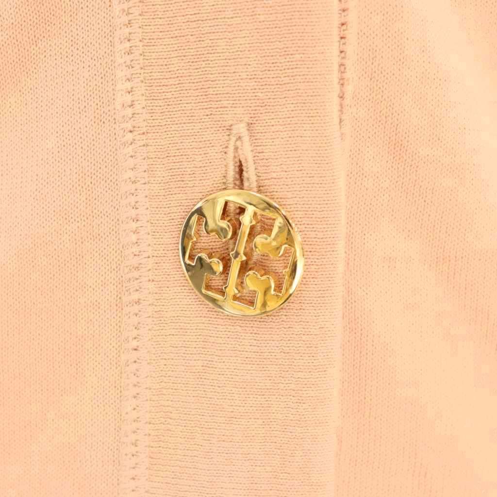 トリーバーチ TORY BURCH ニット カーディガン 金ボタン S ピンク /DF