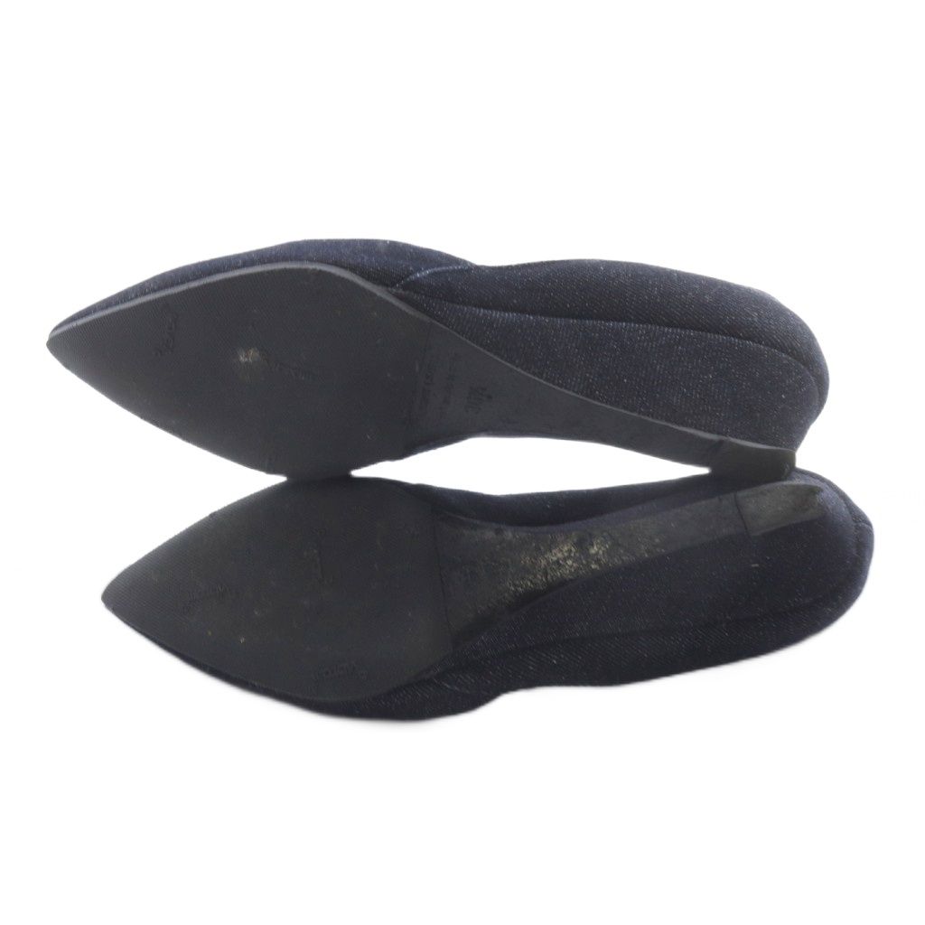 【中古】ピエールアルディ デニム パンプス ウェッジソール  ポインテッドトゥ 36.5 紺 /SR ■GY57 レディース ピエールアルディ PIERRE HARDY デニム パンプス ウェッジソール