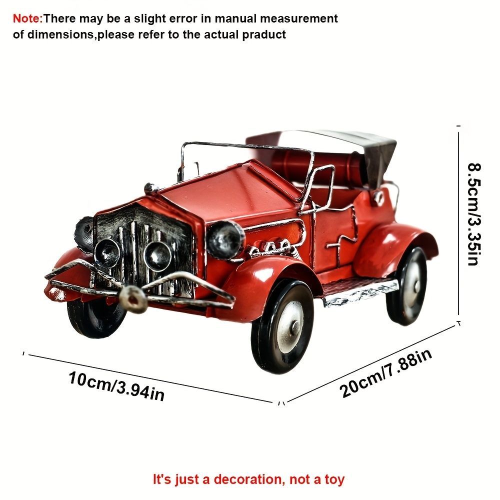 オブジェ 置物 車 くるま ヴィンテージデザイン 赤 青 鉄 ガーデン