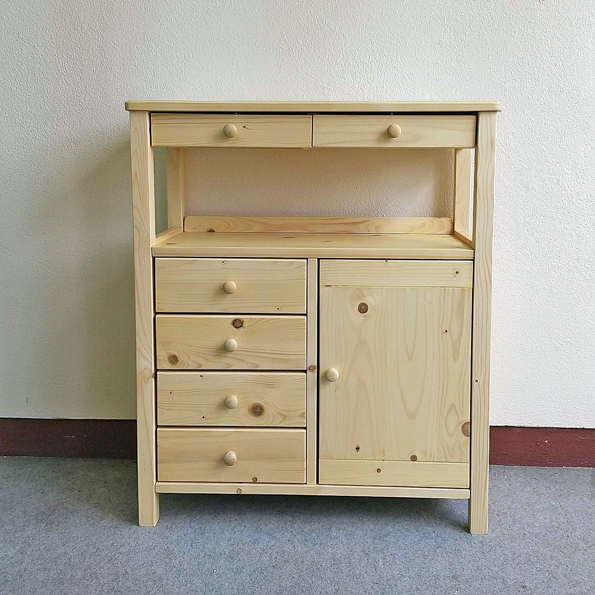 ♥訳あり 電話台 FAX台 キャビネット パイン材 ナチュラル カントリー調