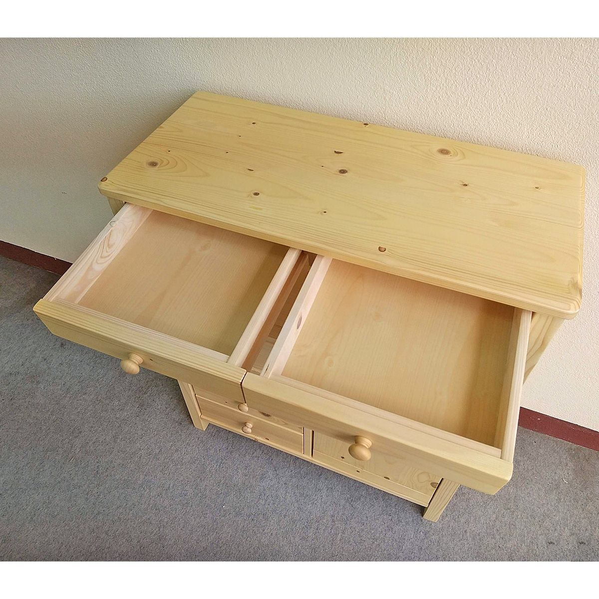 未使用訳あり 電話台 FAX台 キャビネット パイン材 ナチュラル