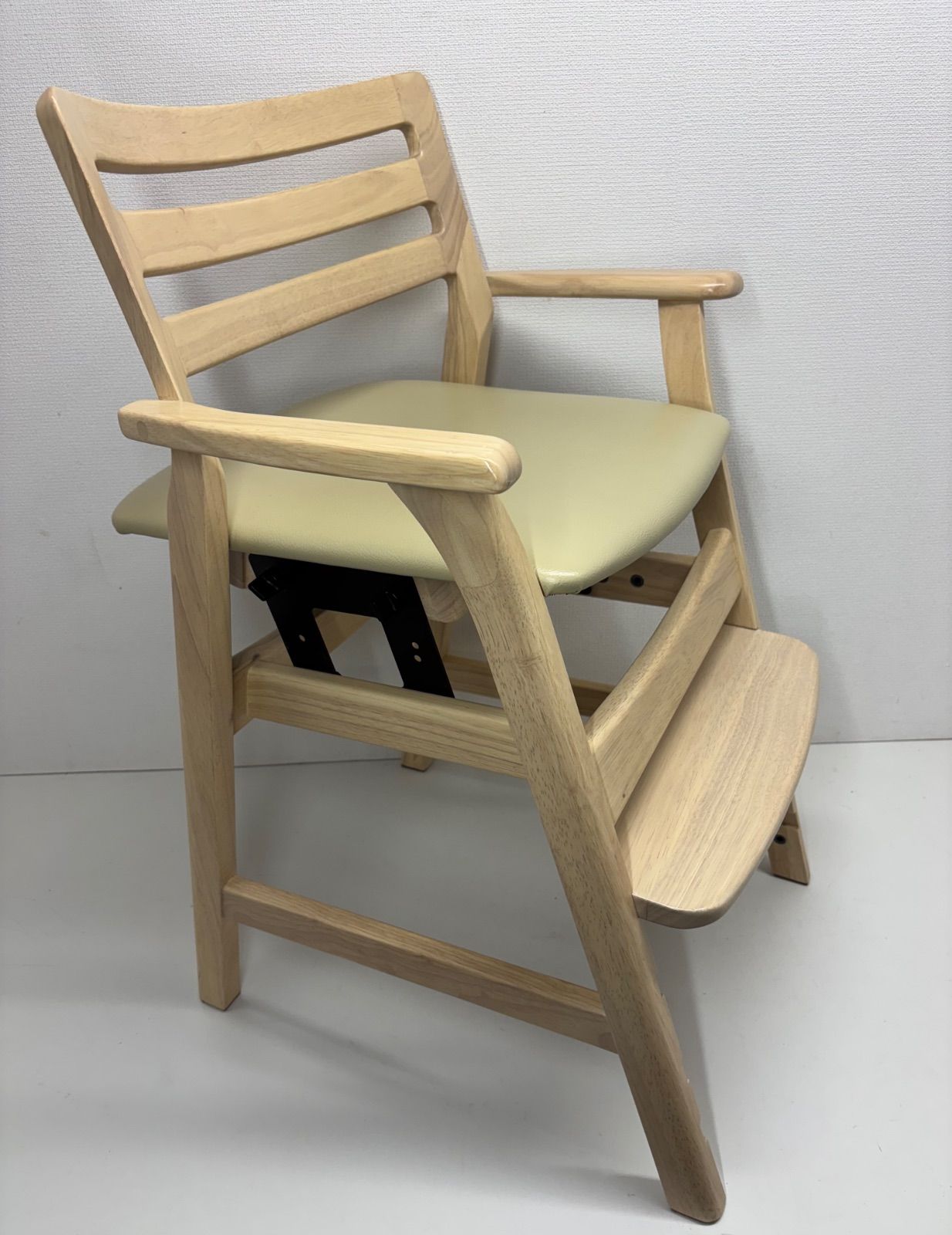 筑波産商 学習椅子 ビーンズチェア WH|BE 天然木製