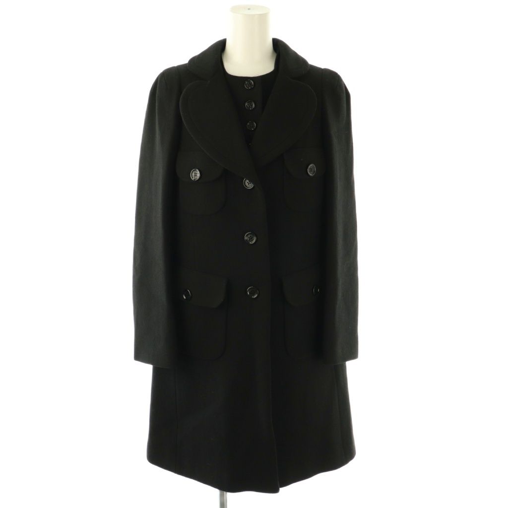 シーバイクロエ SEE BY CHLOE コート レイヤード ウール ミドル 40