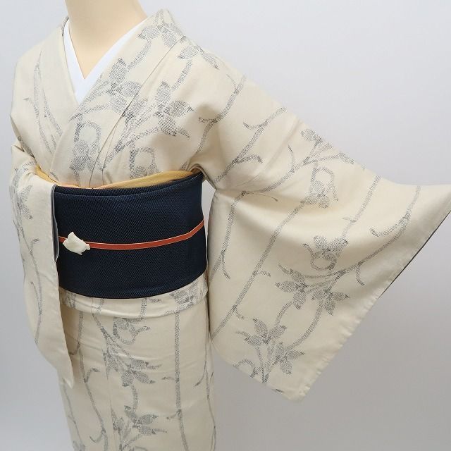  ✾まめ藤✾ｍ722 正絹 手縫い仕立て 真綿結城紬 紬 着物