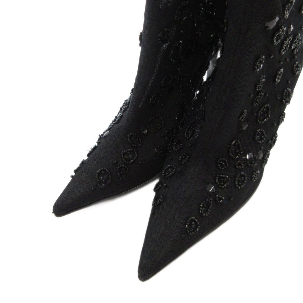 セルジオロッシ Sergio rossi アンクルブーツ ショート ビーズ装飾