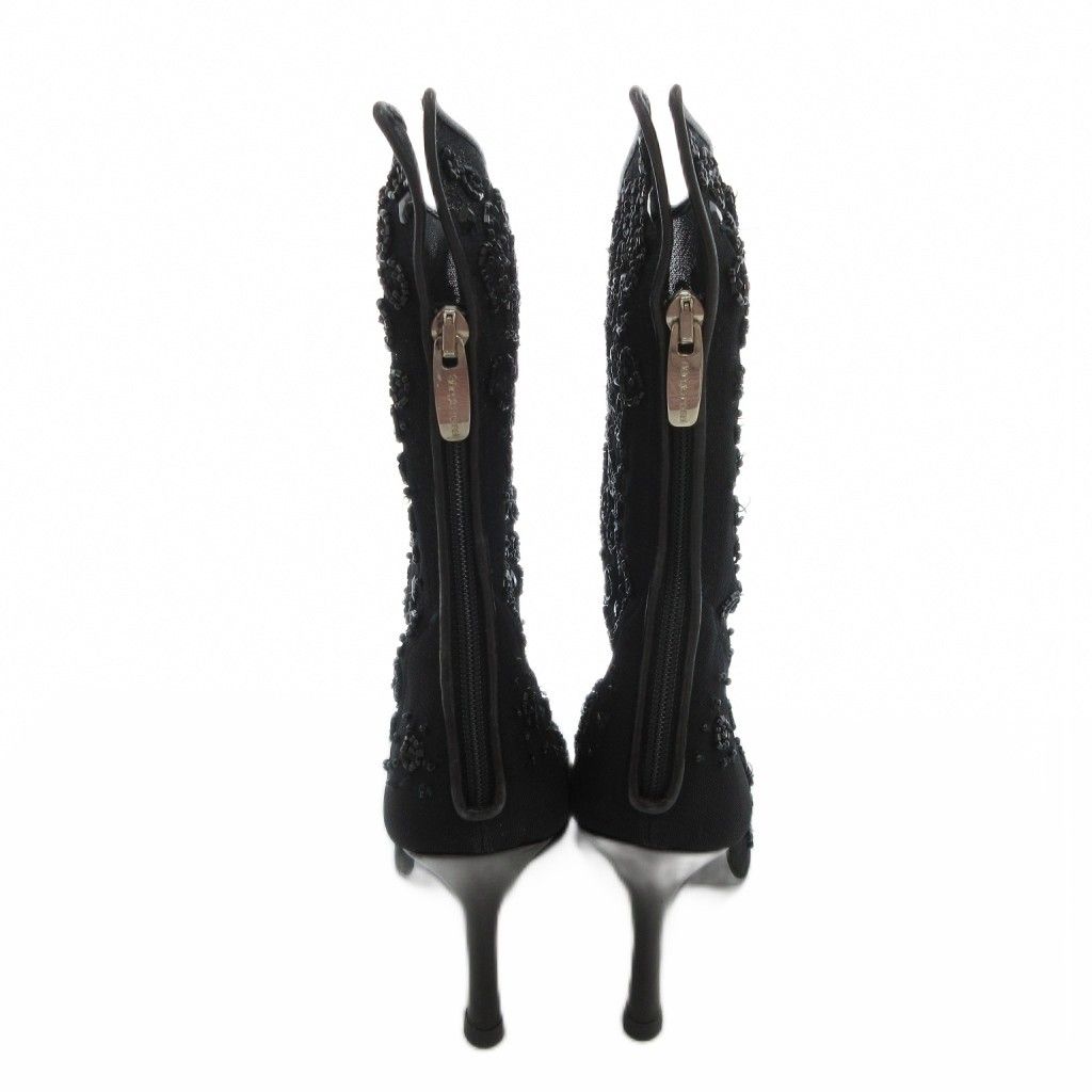 セルジオロッシ Sergio rossi アンクルブーツ ショート ビーズ装飾