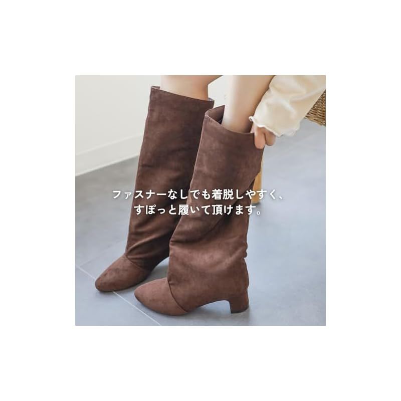  セスト ワイド シャフト ミドル ヒール ロング ブーツ レディース M ブラック系その他 dkb 5500-BLKS-M ブーツ ブーティ キッズシューズ