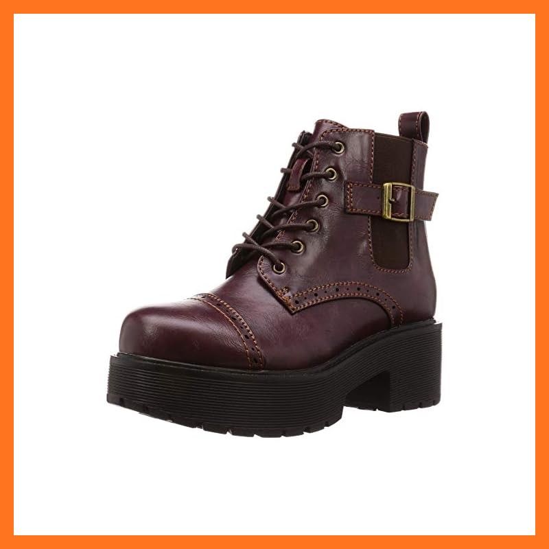 ヨースケ 厚底レースアップショートブーツ 6310014 レディース ダークブラウン 24 cm