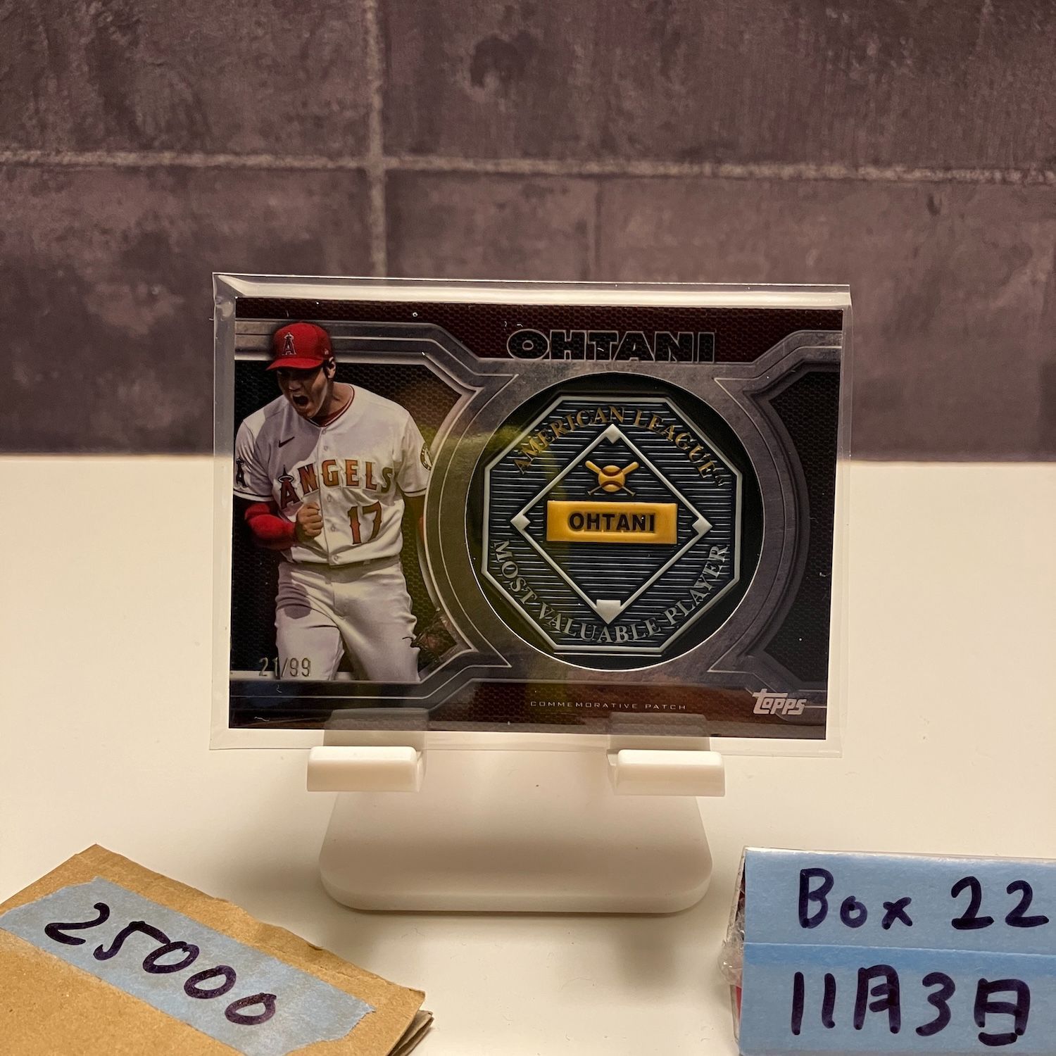 2025 Topps Japan Edition Shohei Ohtani 21 99 Los Angeles Angels Commemorative MVP パッチ カード