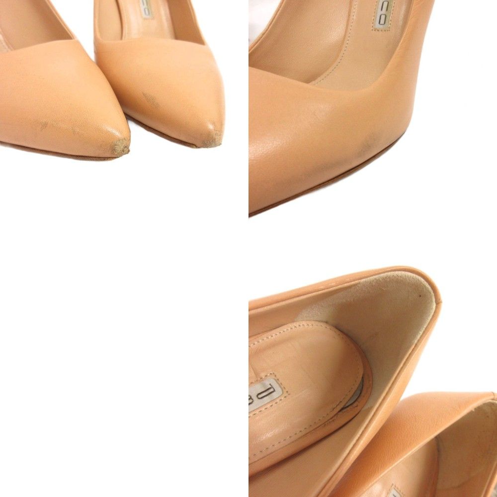 PELLICO ベージュ ポインテッドトゥ パンプス　美品 ペリーコ PELLICO パンプス ポインテッドトゥ レザー 36 ベージュ