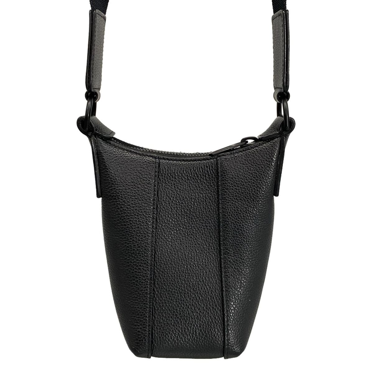 【美品】BALENCIAGA 黒 レザー ショルダーバッグ BALENCIAGA 黒 レザー ショルダーバッグ BALENCIAGA ブラックレザー