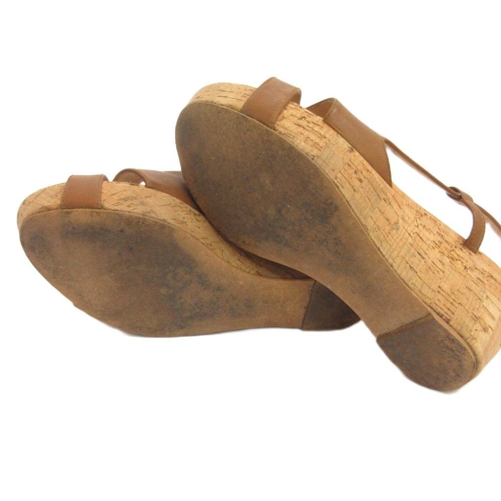 ペリーコ PELLICO サンダル ストラップ コルク ウェッジソール 36 茶