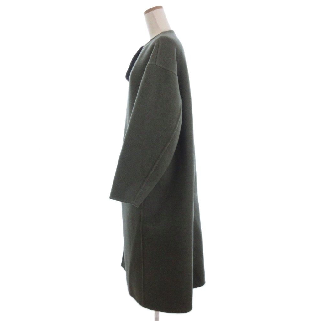 ハイク HYKE コート ロング ノー 長袖 オーバーサイズ 1 カーキ