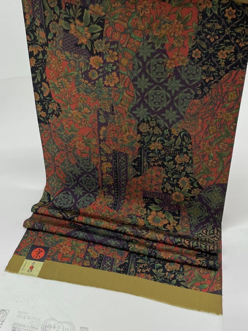 小紋 京友禅 更紗 全体柄 正絹 反物 小紋 京友禅 更紗 全体柄 正絹 反物