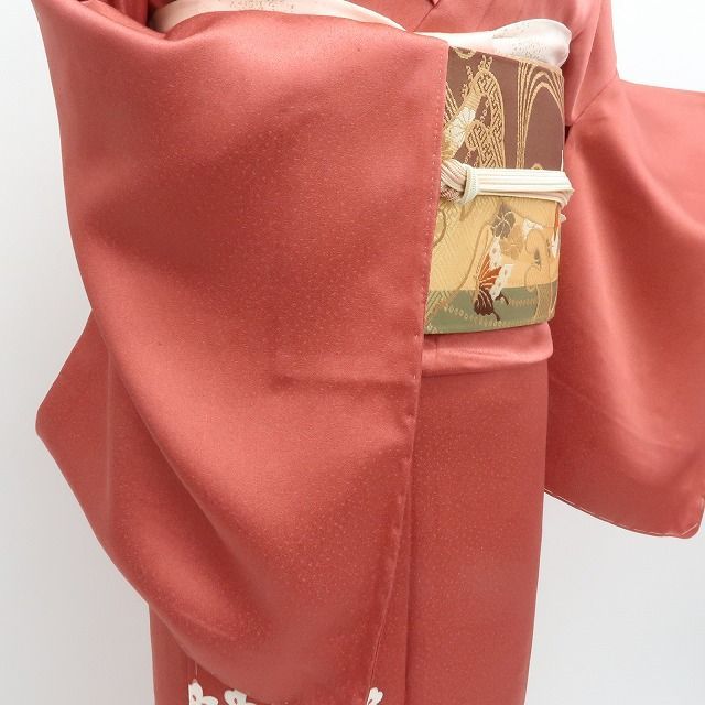  ✾まめ藤✾ｍ727＊ 正絹 染一つ紋 仕付け糸付き 手縫い仕立て 色留袖 色留袖 着物