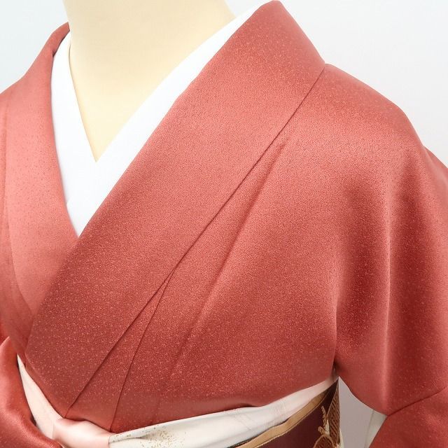 ✾まめ藤✾m727＊新品 正絹 染一つ紋 仕付け糸付き 手縫い仕立て 色