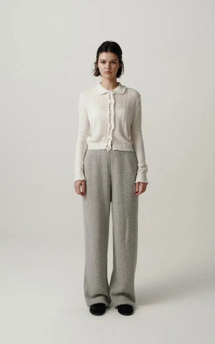 ザ バーネット Bella Waffle Knit pants ワッフルパンツ グレー