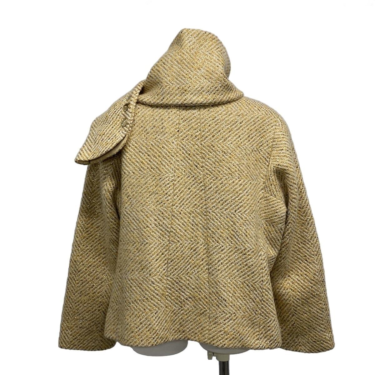 CHANEL シャネル ジャケット サイズ46 XL レディース P 16174 ベージュ×アイボリー×ゴールド 長袖 秋 冬 ウール