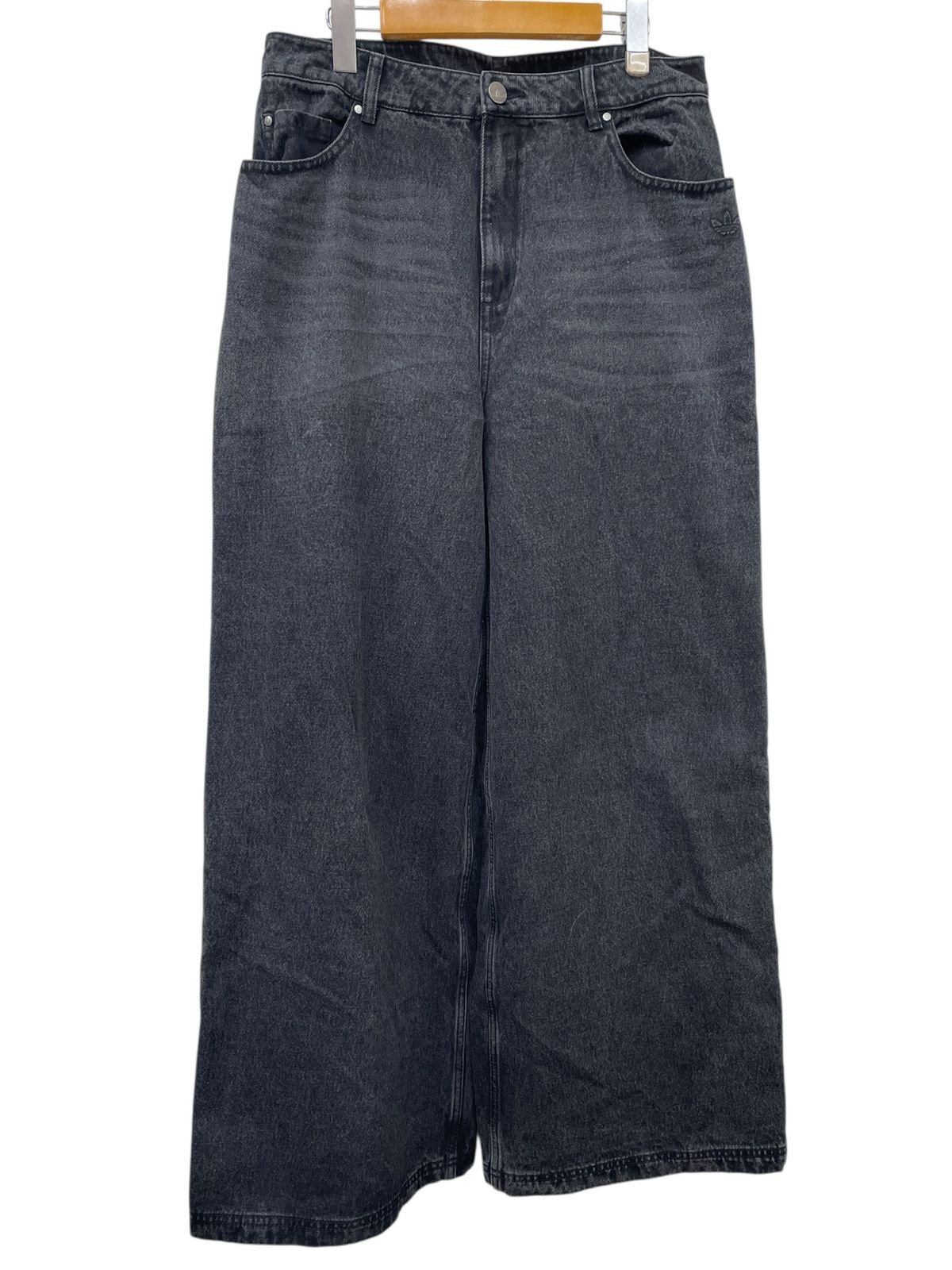 adidas Originals アディダスオリジナルス アディレニウム ジップ ウォッシュドデニムパンツ JX 9211 32 ブラック ウィメンズ 028