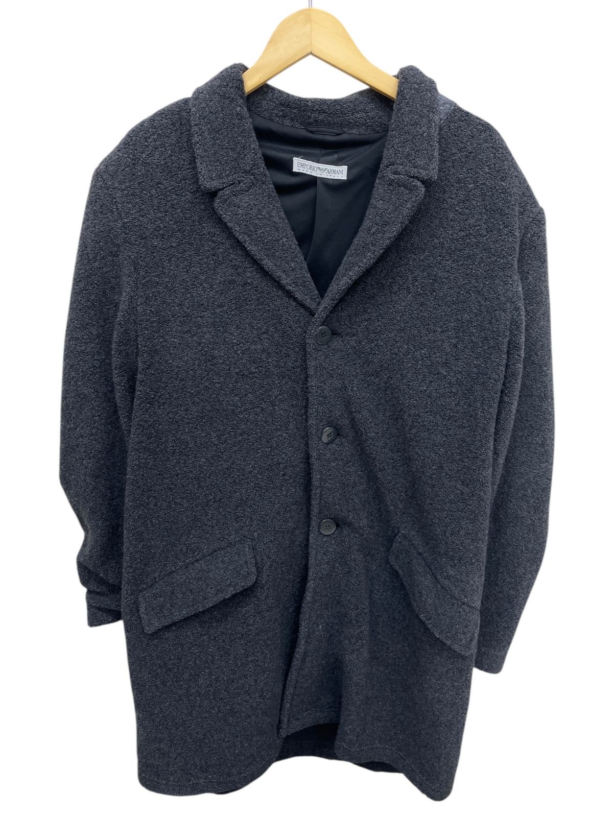 EMPORIO ARMANI エンポリオアルマーニ イタリア製 チェスターコート 50 グレー メンズ|028