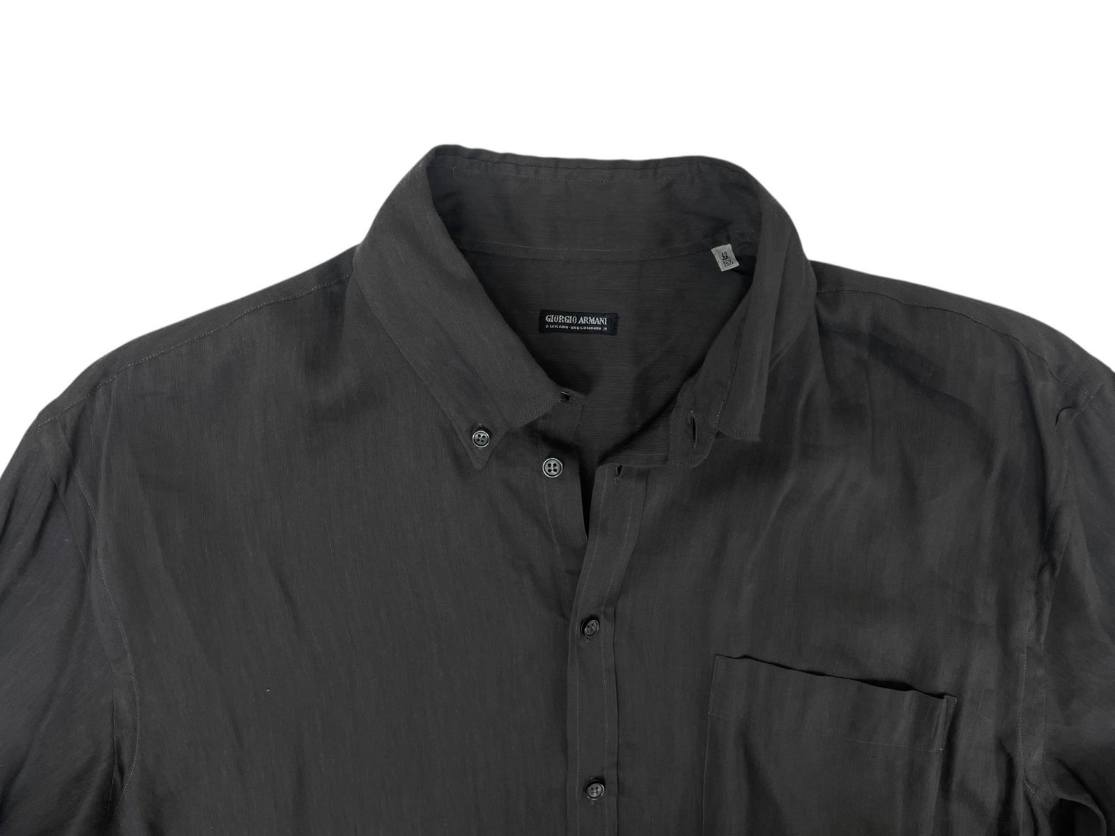 GIORGIO ARMANI (ジョルジオアルマーニ) リネン ボタンダウン 長袖