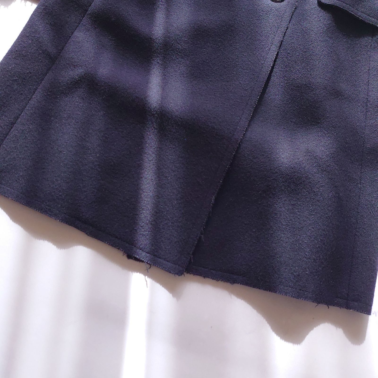 ロンハーマン カシミヤ チェスターコート ロング 紺 ダブル XS カット