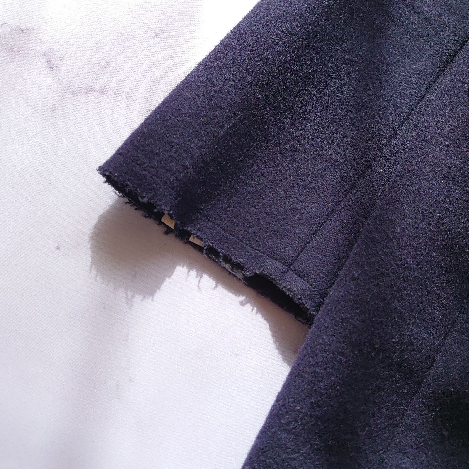 ロンハーマン カシミヤ チェスターコート ロング 紺 ダブル XS カット