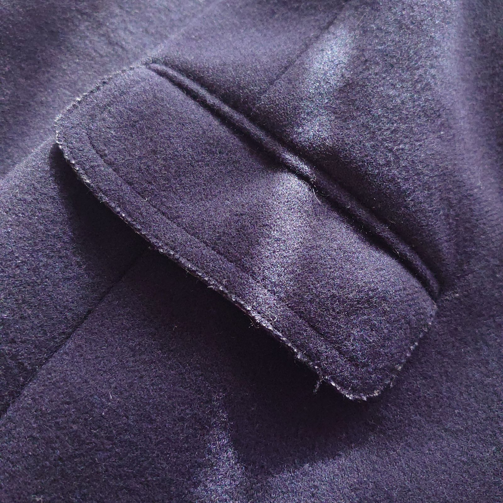 ロンハーマン カシミヤ チェスターコート ロング 紺 ダブル XS カット