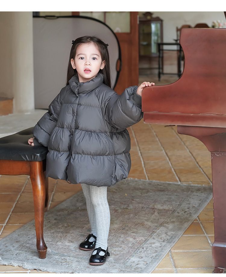 アウター 子供服 女の子 ダウン 中綿 コート 子供 キッズ 暖かい 軽い あったか 防寒 ジャケット 無地 小学生 中学生 幼稚園 韓国 ファッション 子ども服 シンプル おし