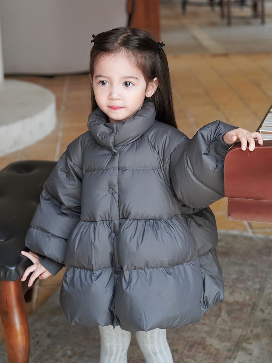 アウター 子供服 女の子 ダウン 中綿 コート 子供 キッズ 暖かい 軽い あったか 防寒 ジャケット 無地 小学生 中学生 幼稚園 韓国 ファッション 子ども服 シンプル おし