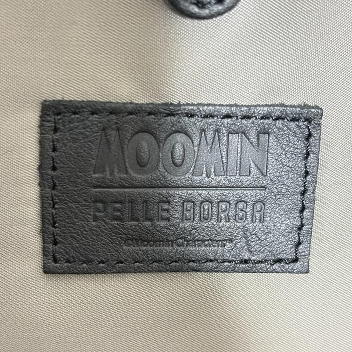 PELLE BORSA(ペレボルサ) リュックサック美品 - アイボリー×黒 MOOMIN 