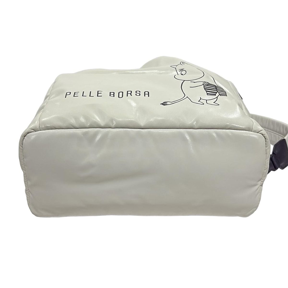 PELLE BORSA(ペレボルサ) リュックサック美品 - アイボリー×黒 MOOMIN 
