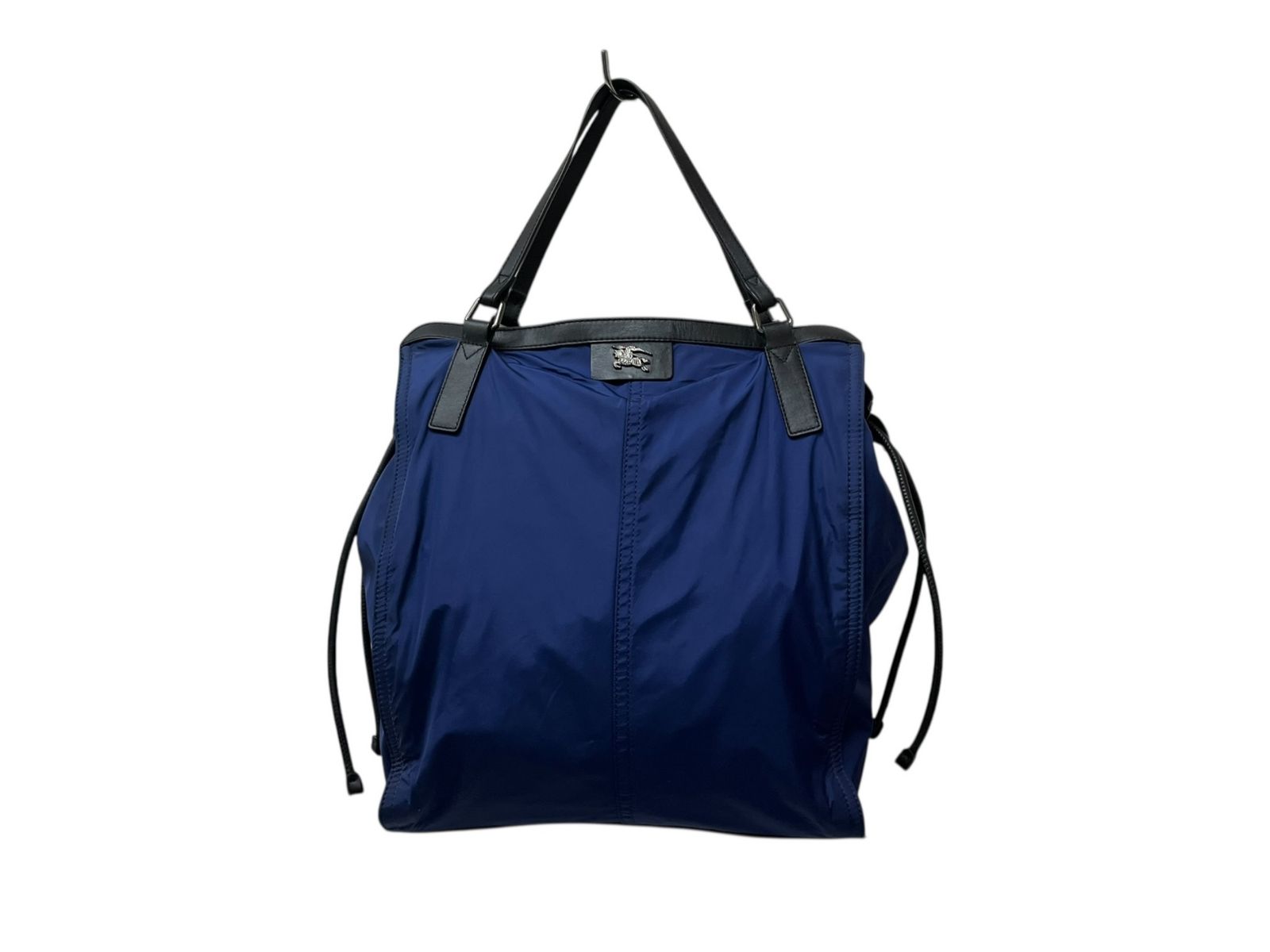 バーバリー ナイロン トートバッグ ブラック×ブルー メンズ|065