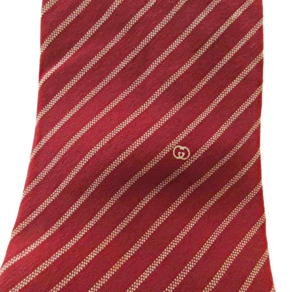 グッチ GUCCI ヴィンテージ シルク ネクタイ GG レジメンタル